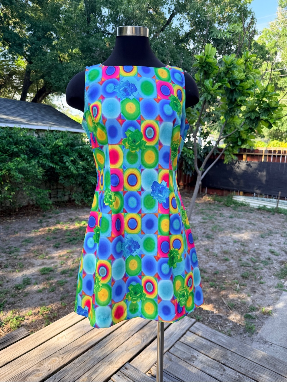 Vintage 90s XOXO Pop Art Mod Mini Dress